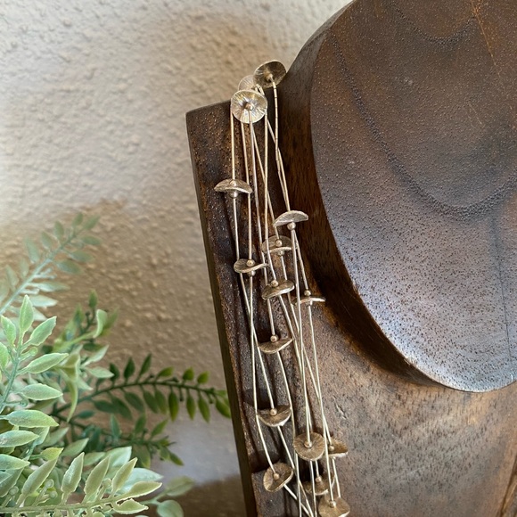 Beautiful Coldwater Creek Sterling silver liquid strand beaded necklace Boho 23” - Picture 3 of 4